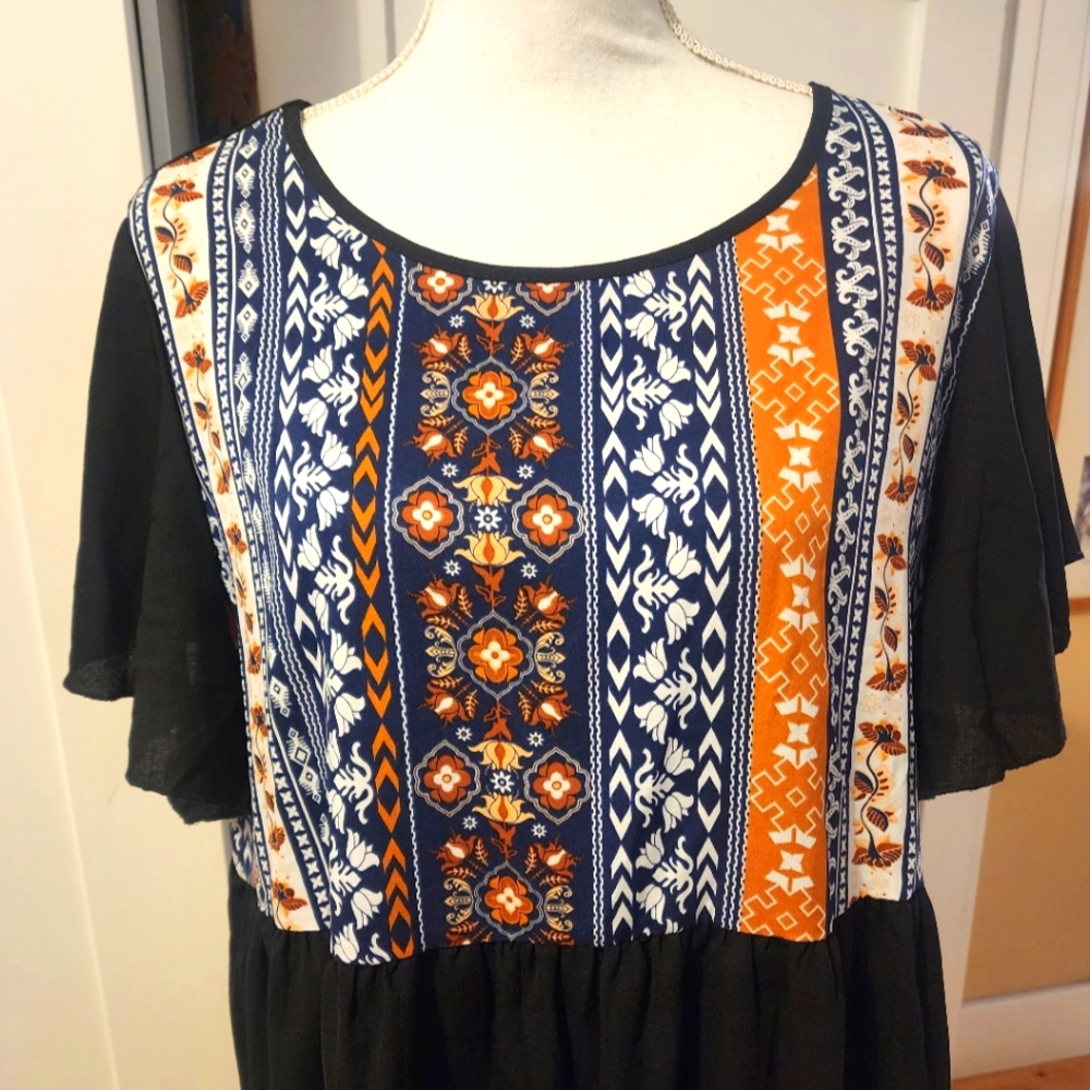 SHEIN Women's Geo Print Smock Tunic NWOT - Picture 2 of 8